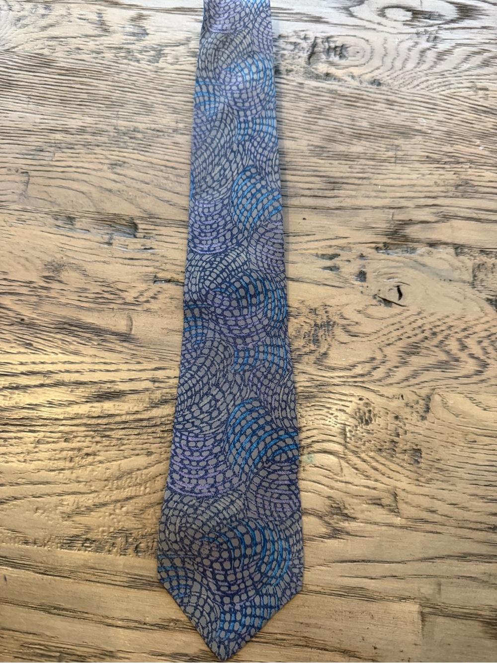 Vintage Valentino Blue Patterned Cravat Tie